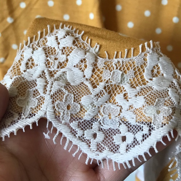 Rewind Gold/White Polka-Dot Cross Back Top - Picture 3 of 8